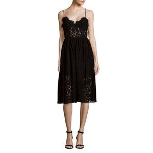 Fame and Partners / Black Lace Strappy Dress